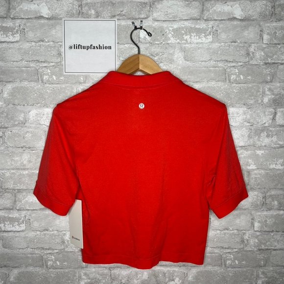 Lululemon Swiftly Tech Relaxed Fit Polo Shirt NWT Size 6 (Hot Heat/Red Glow) - Picture 3 of 11